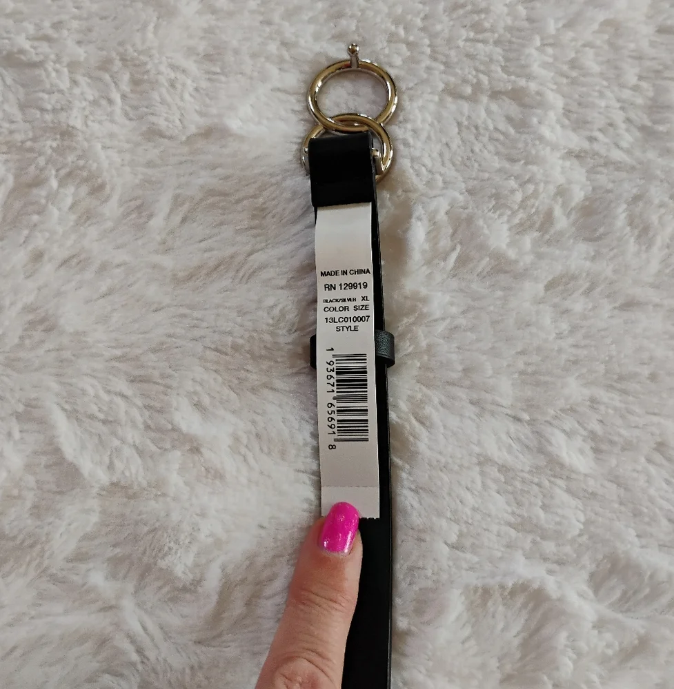 Lauren Conrad Silver Circle Skinny Belt